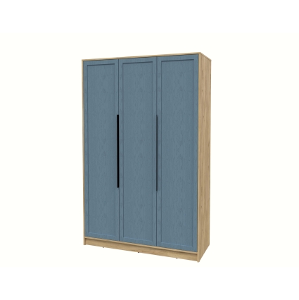 Шкаф распашной Тренд КТ-Ш3 (Дуб золотой ЛДСП/ Дуб лазурный ЛМДФ) Ш1360 В2128 Г547